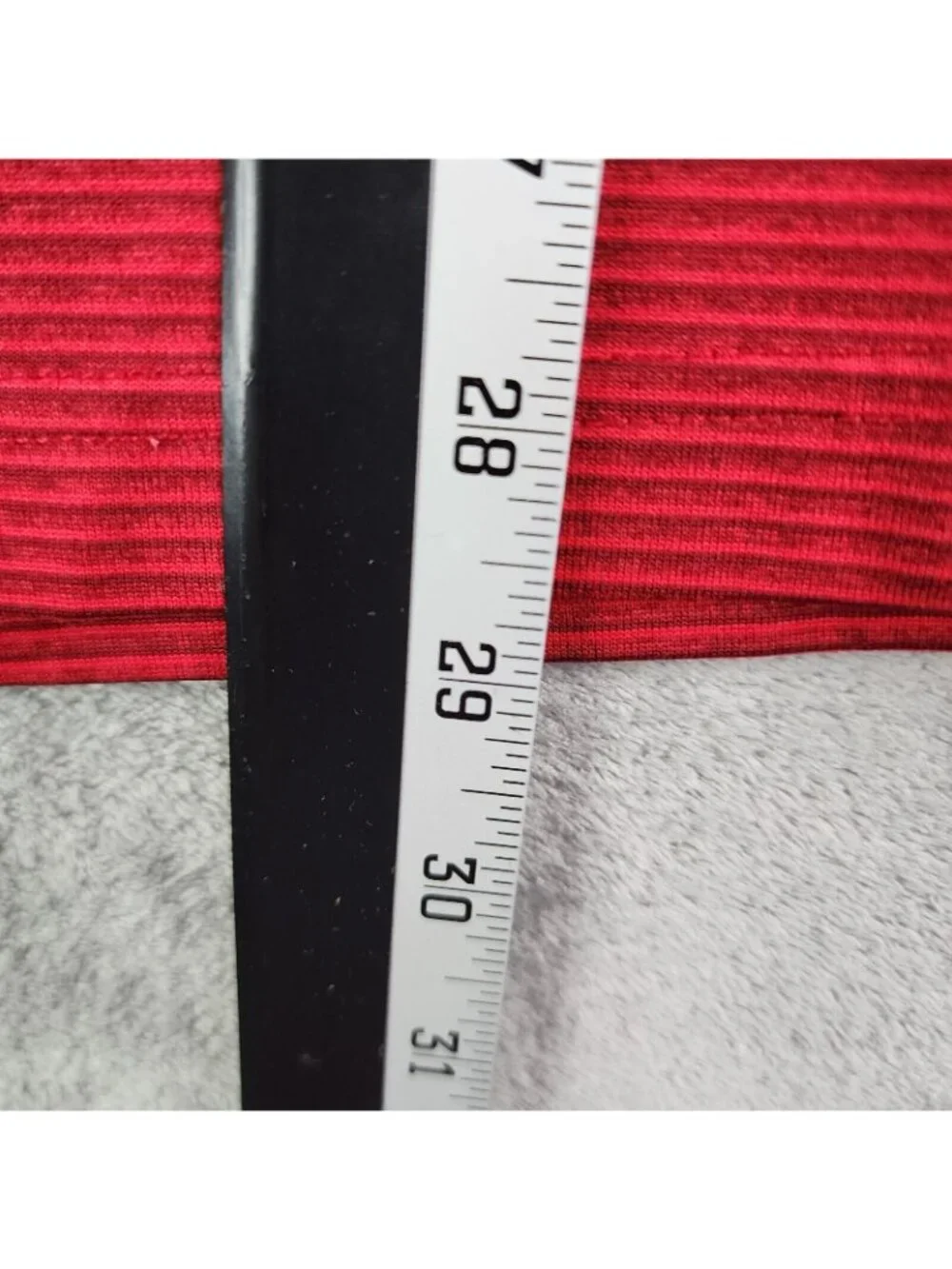 Mens Nike Dri-Fit Red Striped T Shirt Short Sleeve Crew Neck Polyester Size XXL